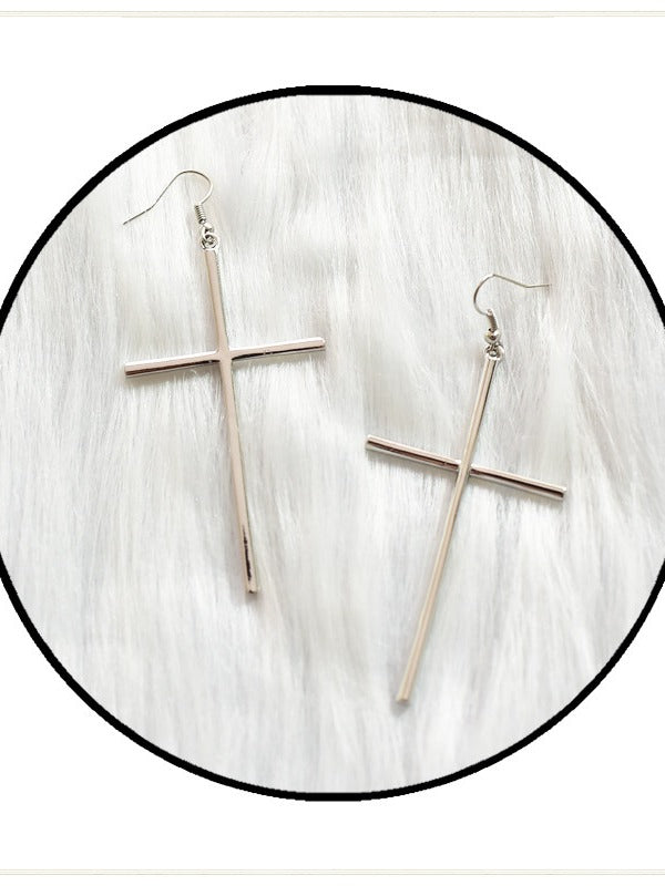 2-Color Gothic Style Cross Earrings - Mr. Cat