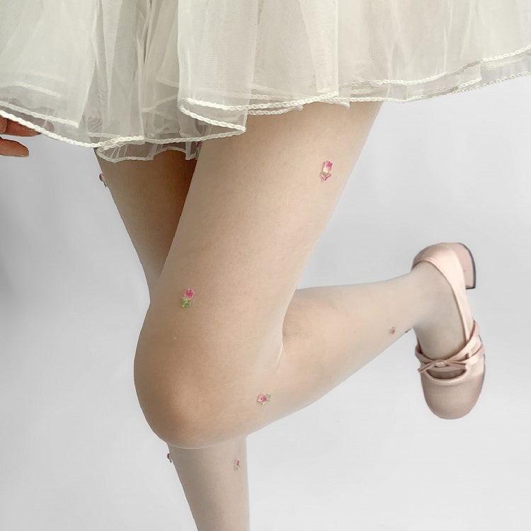 Tights Beige Tulip Details