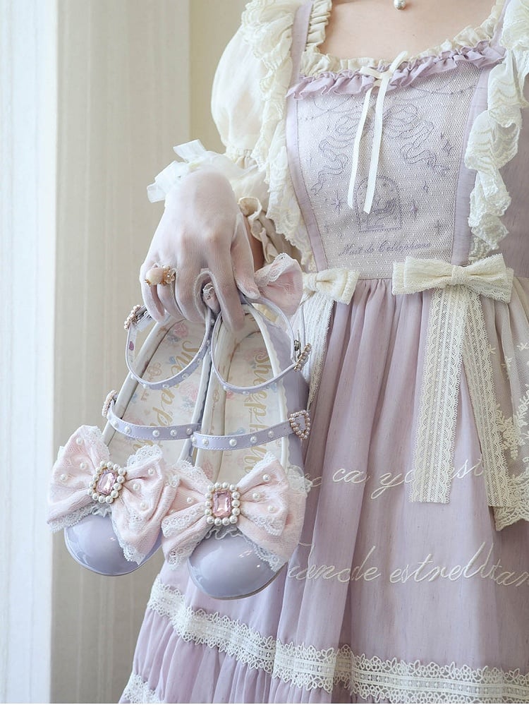 Detachable Decorated PurplePink Beaded And Polished Rhinestone