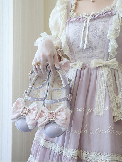 Detachable Decorated PurplePink Beaded And Polished Rhinestone