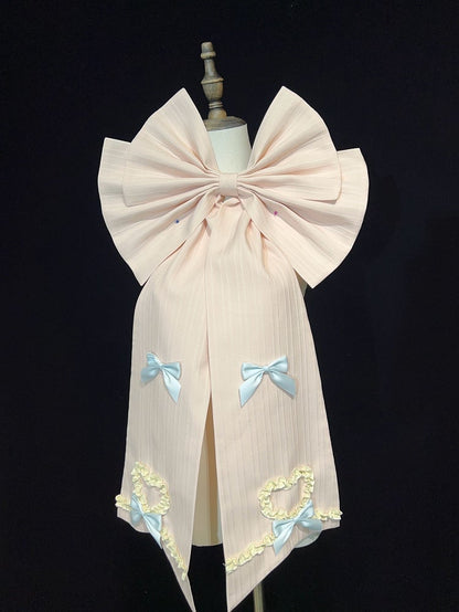 Grün / Rosa Schleifenschleppe Groß