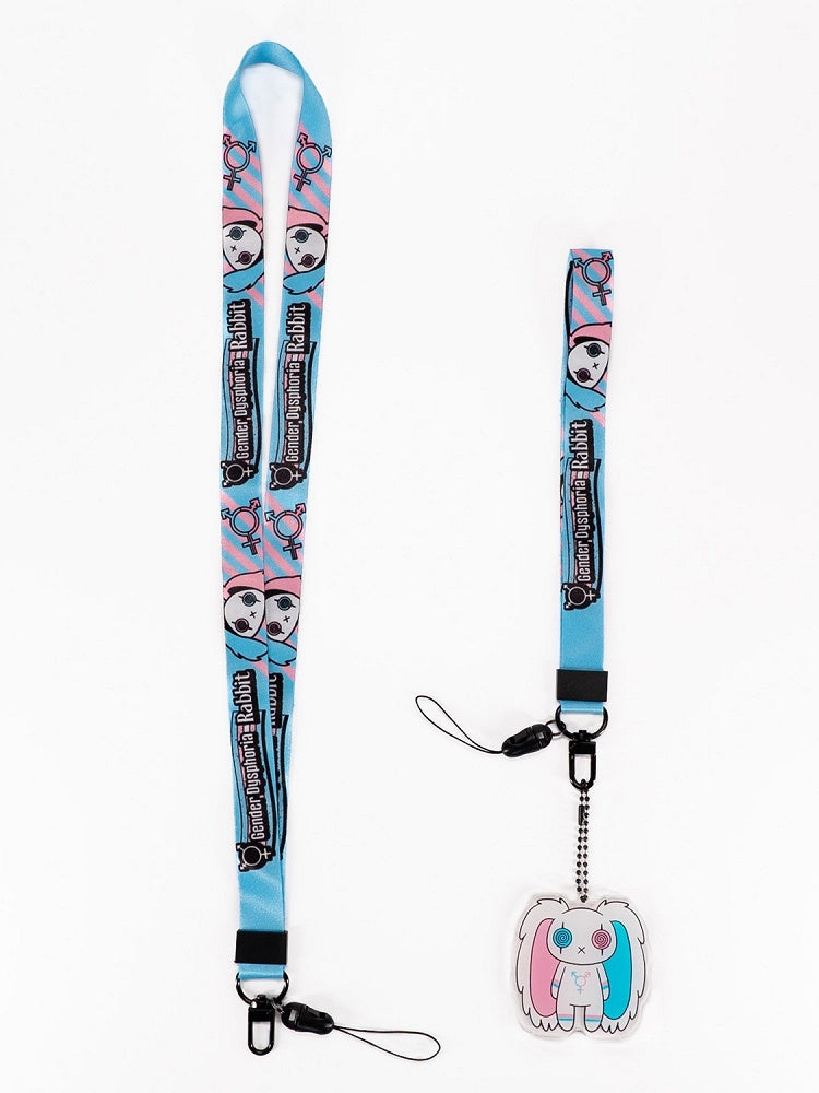 Guro Bunny Lanyard Kawaii 10 Designs with Two Cartoon Keychain/Phone Options Strap Detachable