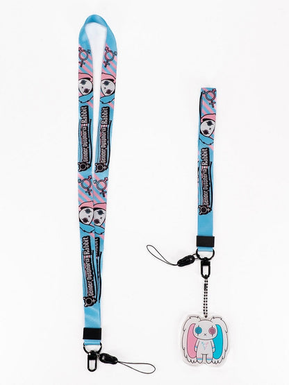 Guro Bunny Lanyard Kawaii 10 Designs with Two Cartoon Keychain/Phone Options Strap Detachable