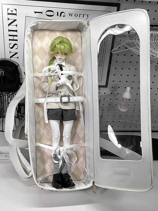 – Maßstab Multi-Style Gold (Crossbody/Rucksack/Tragetasche) 1/4 Tasche Weiß BJD Puppe