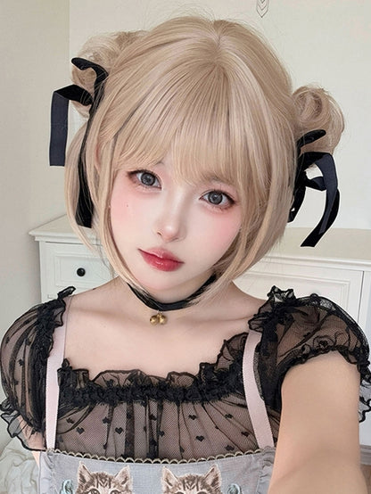 ウィッグ 35CM ヘアクリップ + ブロンド ダブルストレート アクセサリー 長さ