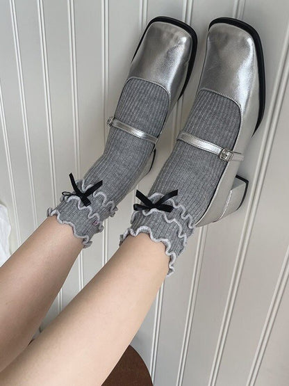 5 Style Ear and Socks Lolita Wood Wool Design Bow Butterfly Colors with
