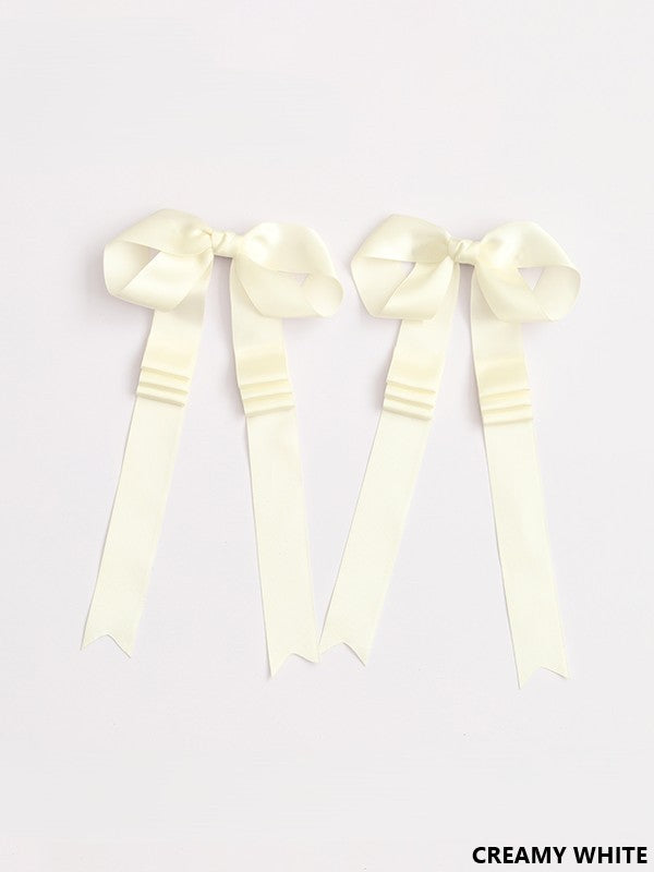 18 Long Ribbon Satin Lolita Options Bowknot Hairclip Color