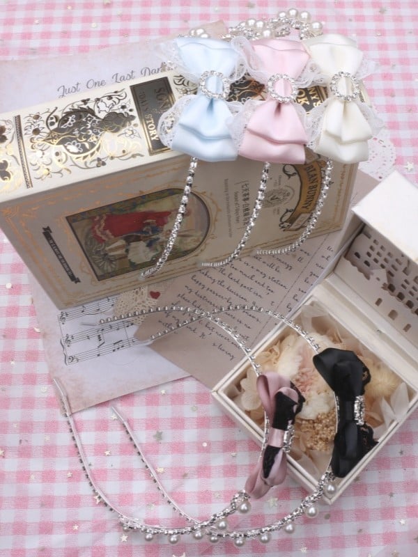 Rhinestone Options Color Bowknot Pearl Jirai Kei KC 6