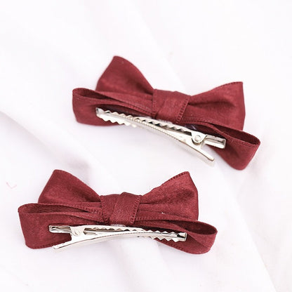 11 Satin Lolita Options Color Bowknot Hairclip
