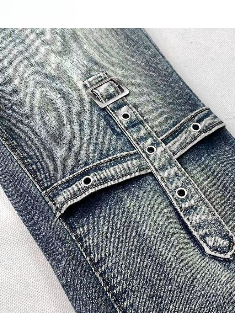 Raw Flare Glamorous Hem Silhouette Jeans Bittersweet Blue