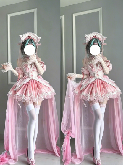 Cheshire Cat Kawaii Pink Cosplay Lolita Dress - Zhuazhua Box
