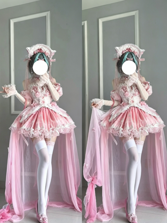 Cheshire Cat Kawaii Pink Cosplay Lolita Dress - Zhuazhua Box