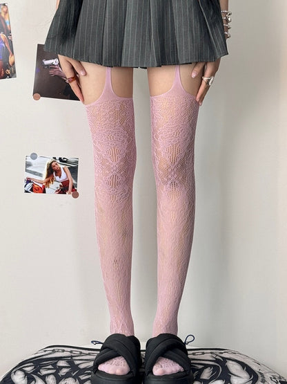 Optionen 7 Straps-Farbstrümpfe Hohl-out