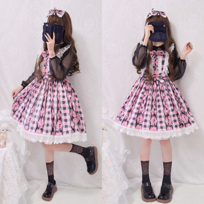 Cuffs Cutout White/Black Socks Lace with Cotton Lolita