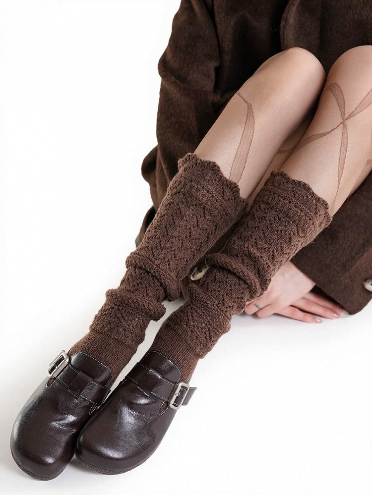 4-Color Knit Ruffled Cuff Leg Warmers - ModaSwings