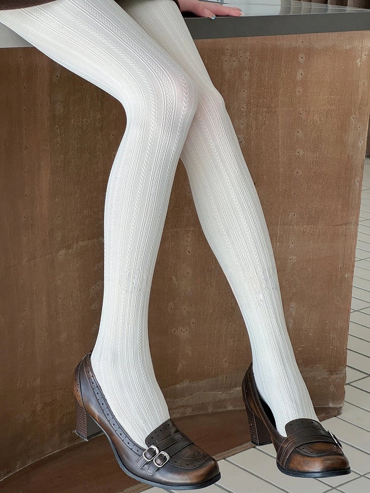 Textured Tights Pattern Knit