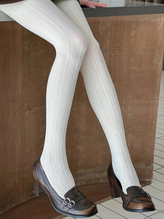 Textured Tights Pattern Knit