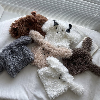 Süße weiße/khaki/graue/braune Y2K-Beinswärmer in Welpenform