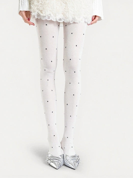 Semi-sheer Polka Dot Tights - ModaSwings