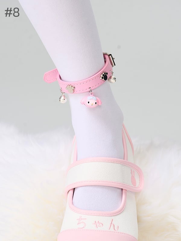 Süße, verstellbare Beinschlaufe mit Schnalle, Glöckchen und Anhänger