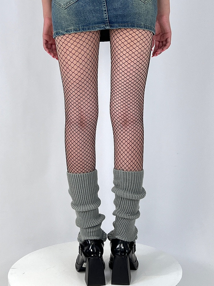 Small Y2K Tights Black/White Version Fishnet