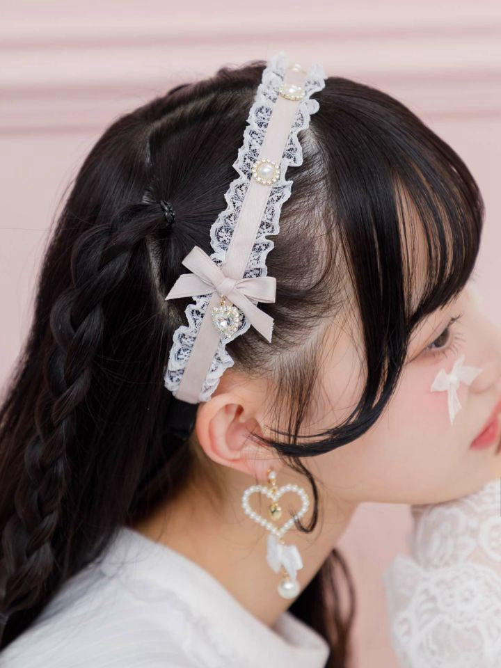 Kei 6 KC Bowknot Color Options Lace Jirai Rhinestone