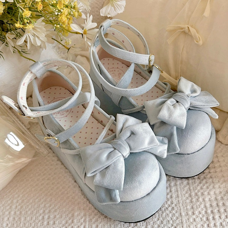 Sweet for Janes Decor Mary Lolita mit Schleife, blaues Plateau