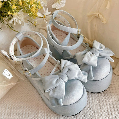 Sweet for Janes Decor Mary Lolita with Bow Blue Platform
