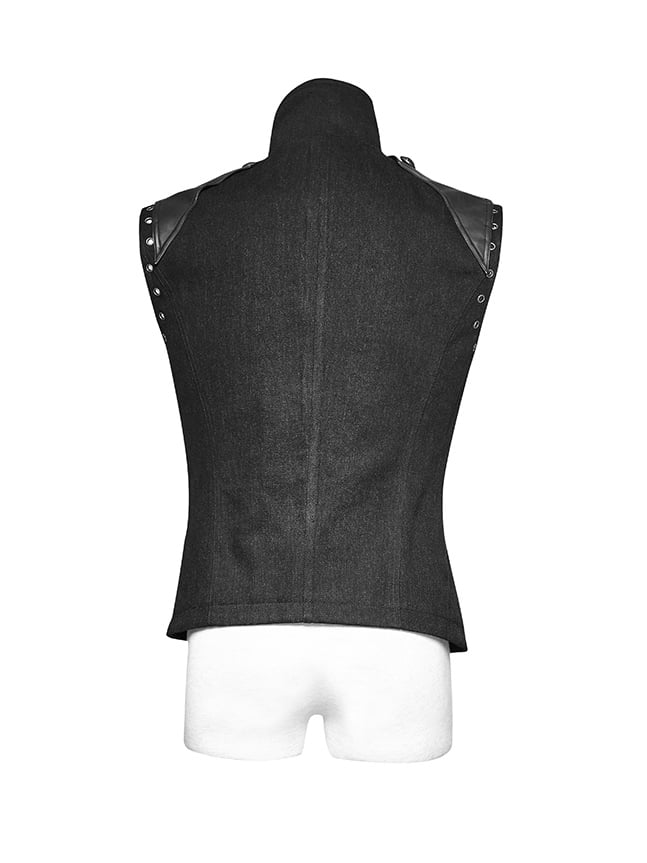 Tie Black Steampunk Shirt Men's