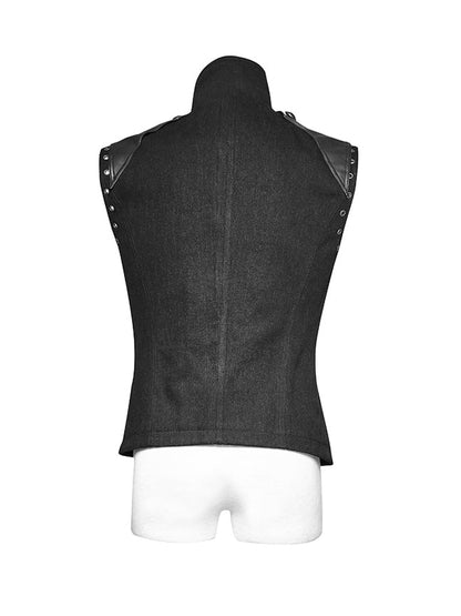 Tie Black Steampunk Shirt Men's