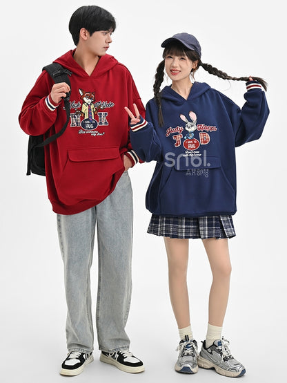 Zootopia Nick Applikation Roter lockerer Hoodie