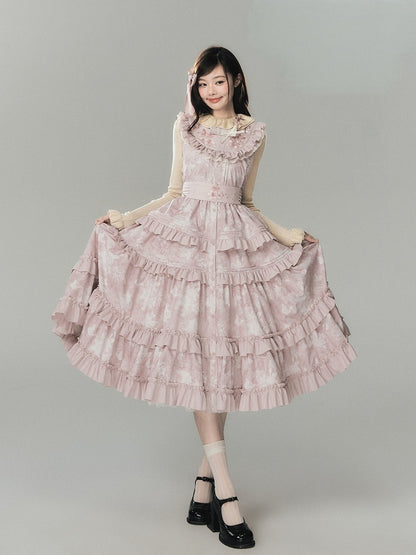 Beige Knit Shirt with Ruffle Collar, Long Sleeves & Pink Bow Detail - Yimu Walnut