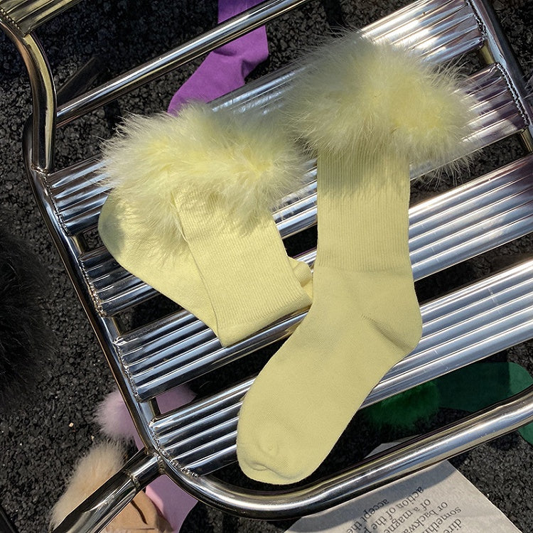 Socks Ruffled Colors Y2K Plush Cotton 9