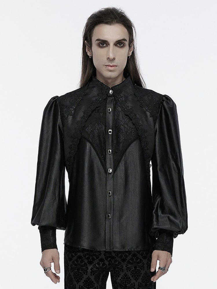 Layered Goth Gorgeous Men's Shirt Black