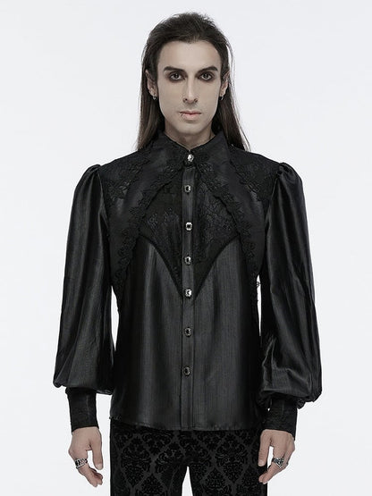 Layered Goth Gorgeous Men's Shirt Black