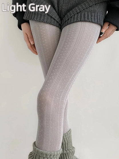 Pattern Textured Tights (6 Colors) Knit
