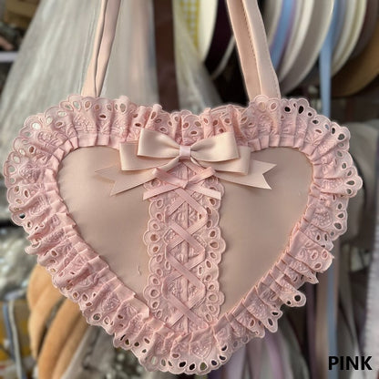 Shoulder Options Trim Lace Heart-shaped Lolita Bag 6 Color