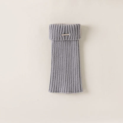 4色のカラーバリエーションのニットレッグウォーマー