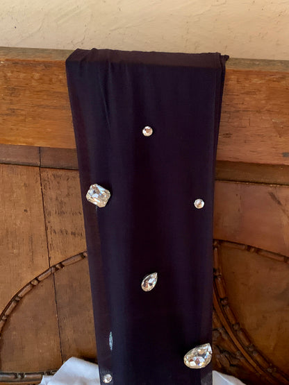 Semi-Sheer Dazzling White Tights Rhinestone in Black/Nude/Creamy