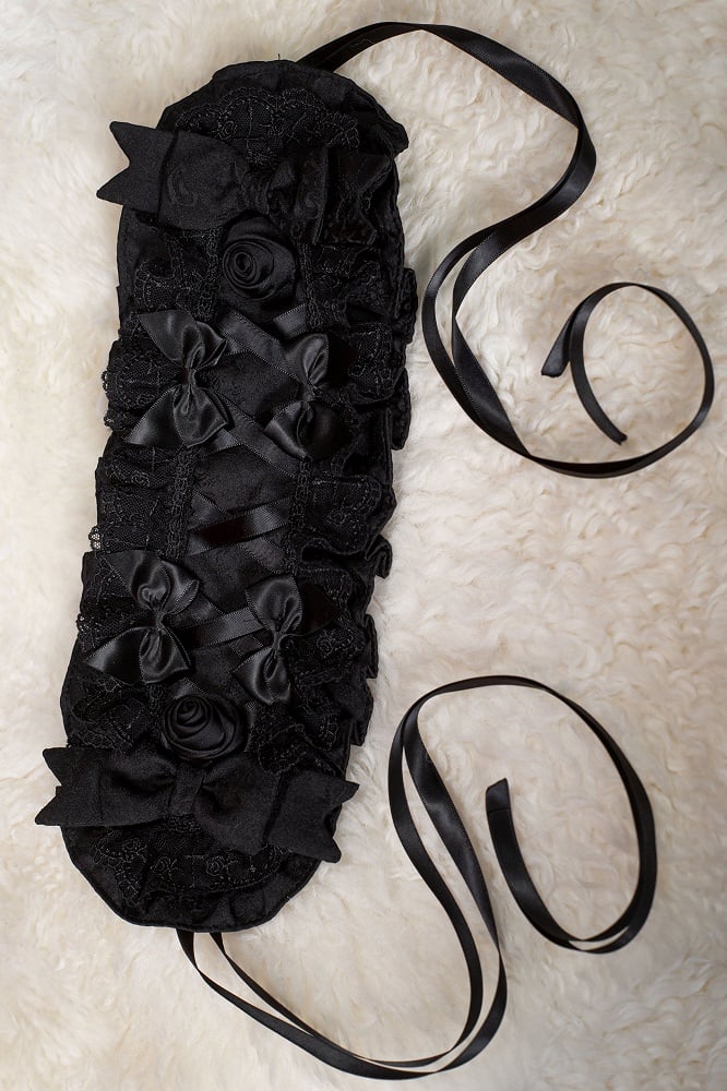 Gothic Black All Lolita Ruffled Hairband
