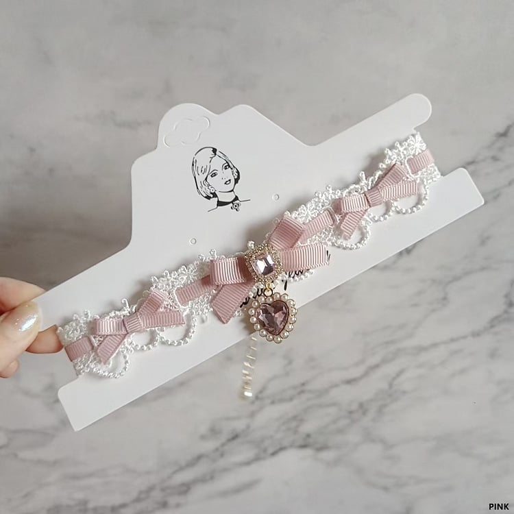 Kei Bowknot Jirai Choker 11 Lace Color Options
