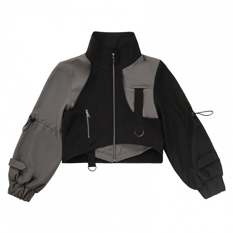 und Jacke Techwear Grau Schwarz