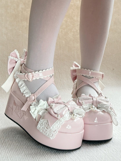 Sweet Platform Decor - Mary Janes Beads Pink