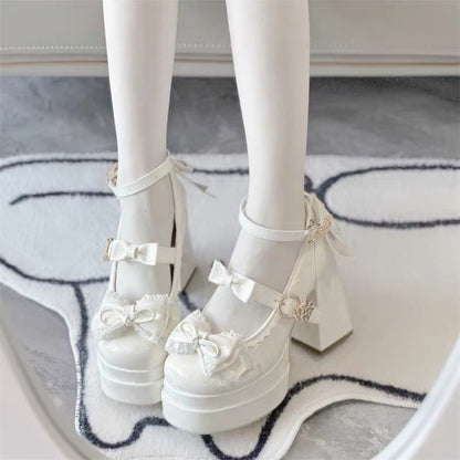 Lolita Round-Toe Heels – Sweet Elegant Cosplay Pumps