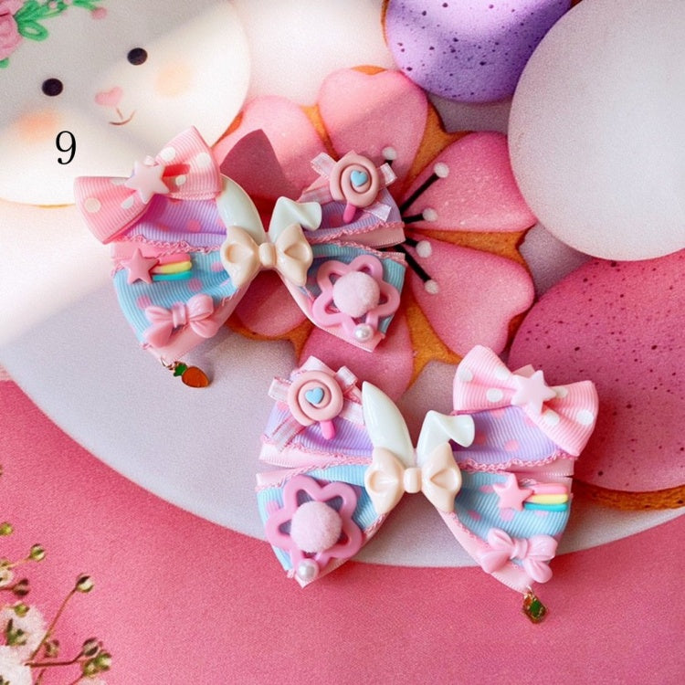 Bunte Schleife Haarspange Abzeichen Halskette Handgelenksfesseln