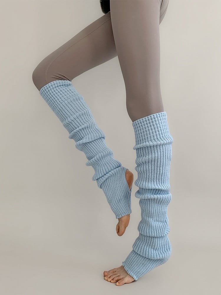 Knit Stirrup Pastel Leg Ribbed Warmers