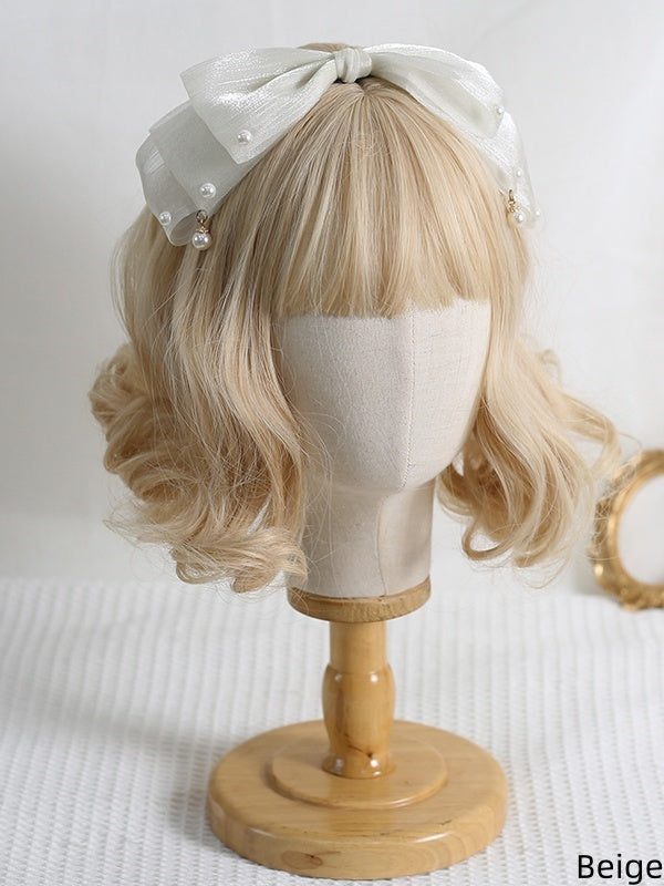 Lolita with Cute Bowknot 13 Pearlescent Decorations KC Colors Gauze Bead