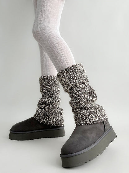 Knit Marled Leg (2 Colors) Warmers Chunky