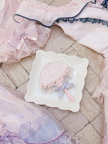 Parasol-Inspired Choker and Brooch Set - Mademoiselle Pearl
