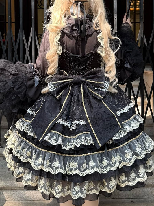 Black White Pink Blue Dark Big / Bow Red